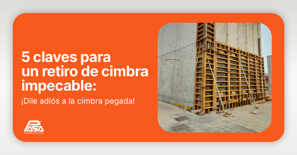 Descubre cómo evitar que el concreto se adhiera a la cimbra. PASA® Desmoldante Líquido y su línea de desmoldantes te garantizan acabados perfectos, mayor vida útil de los moldes y ahorro en cada proyecto.