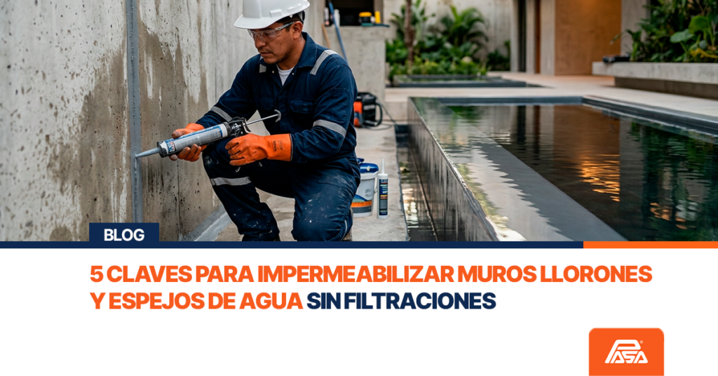 5 claves para impermeabilizar muros llorones y espejos de agua sin filtraciones