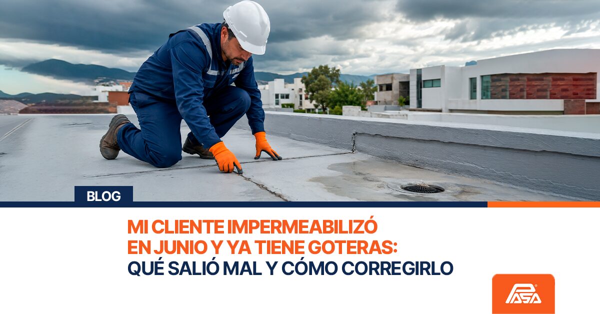 Mi cliente impermeabilizó en junio y ya tiene goteras: qué salió mal y cómo corregirlo